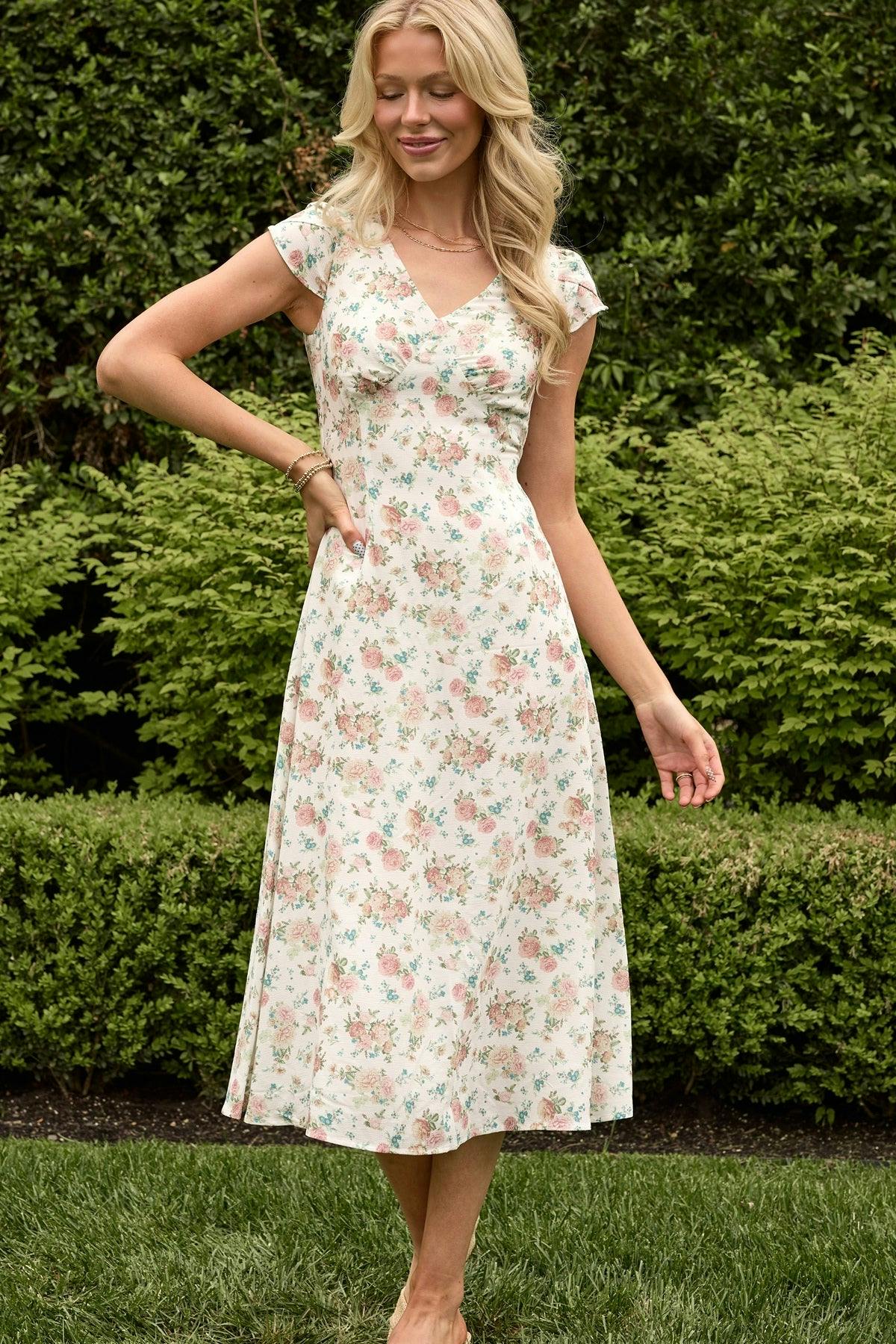 Fiona Dress in Countryside Peony Blossom