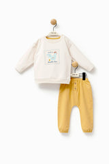 Beige Chicken Graphic Outfit