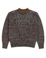Mixed Knit Mock Neck Top