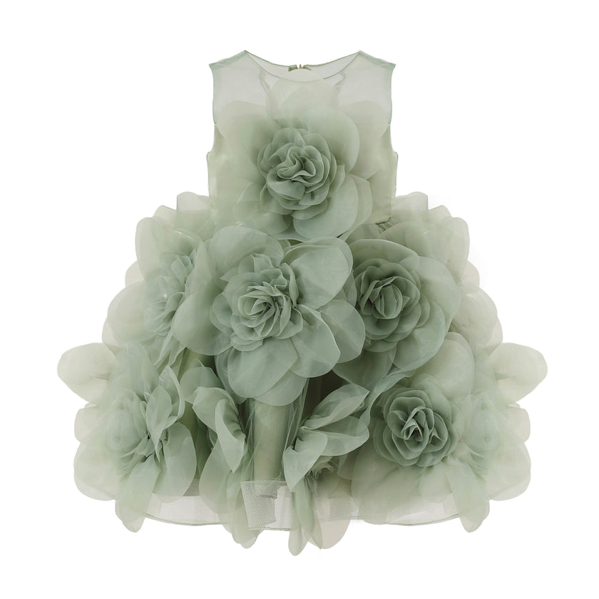 Green Briellea Embellished Sleeveless Dress