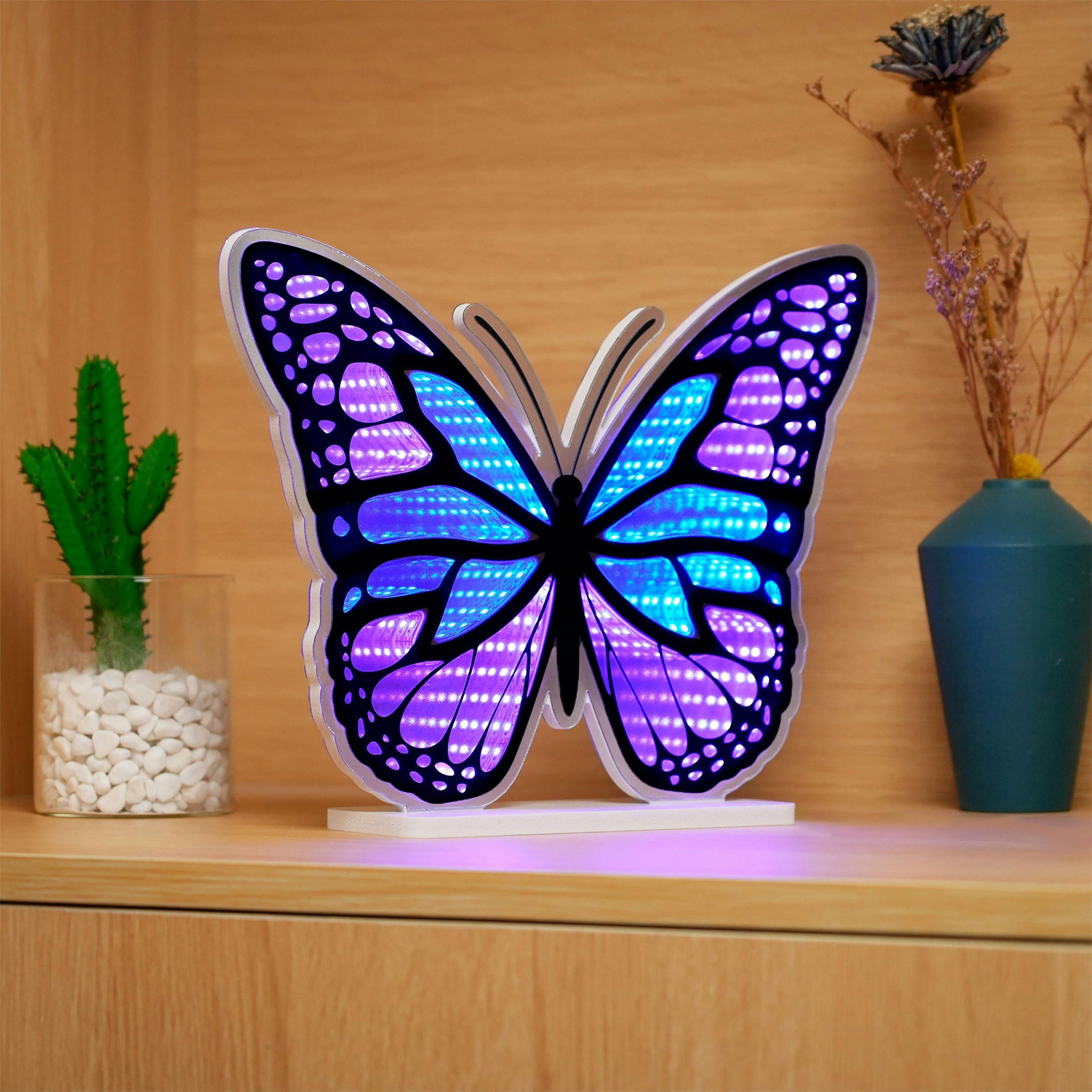 Neon Art Infinity Lights Wall & Desk Sign-Butterfly