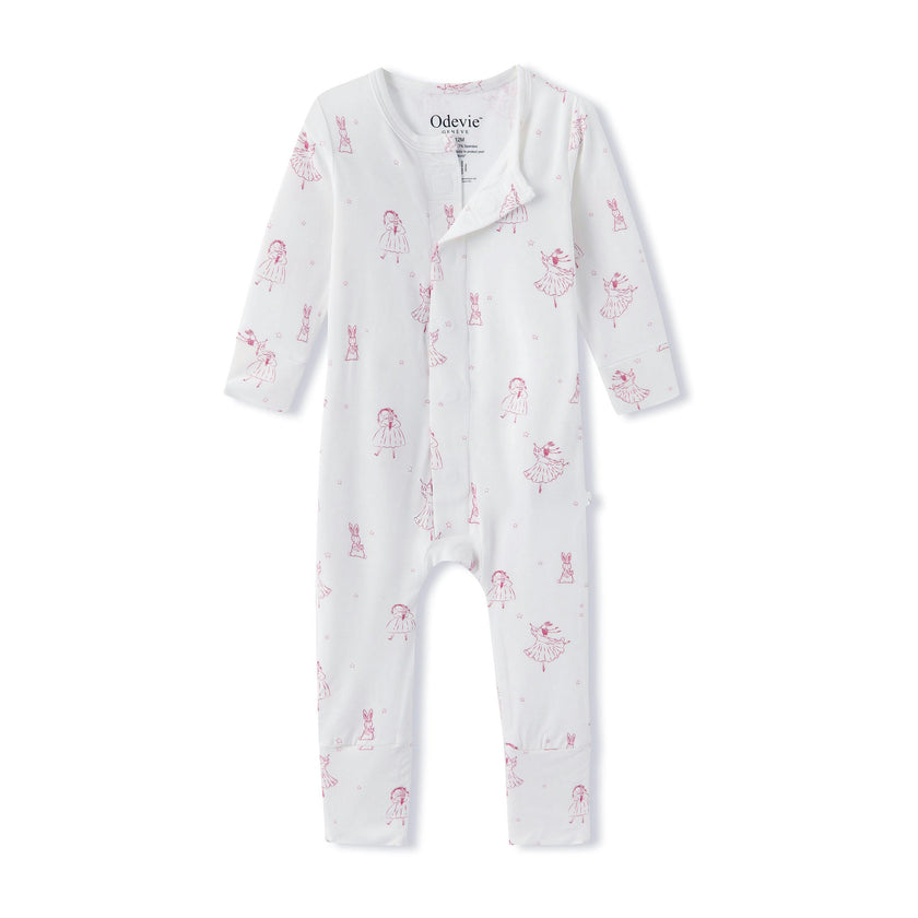 Bamboo Magnetic Footie Pajama - Princesse Rose