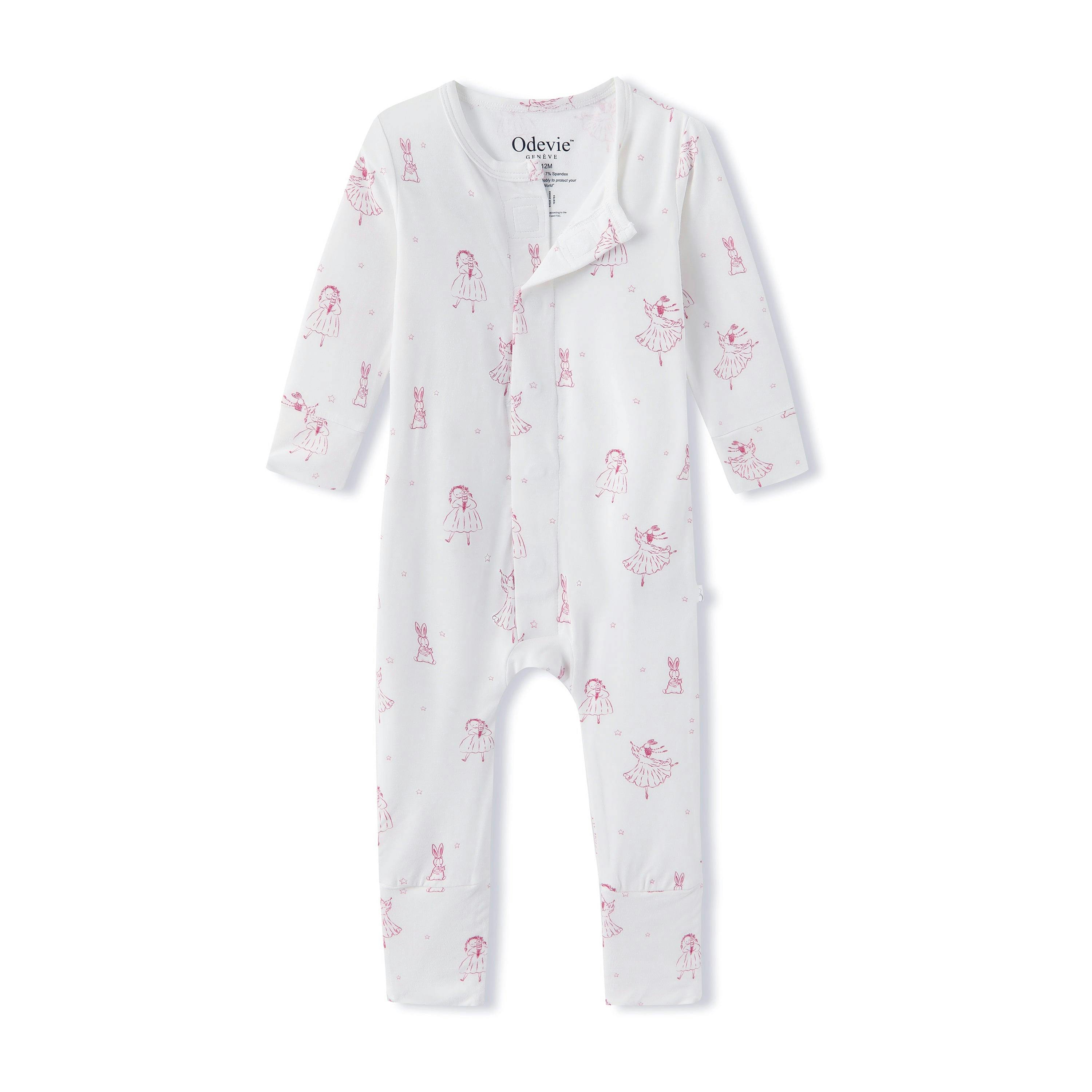 Bamboo Footie Pajama Sleepsuit - Princesse Rose