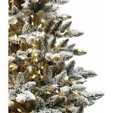 6-Foot Pre-Lit Warm White LED Snow Pine Tree