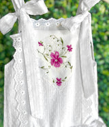 4T Drop-Waist Handkerchief Dress - Violets & Snowdrops