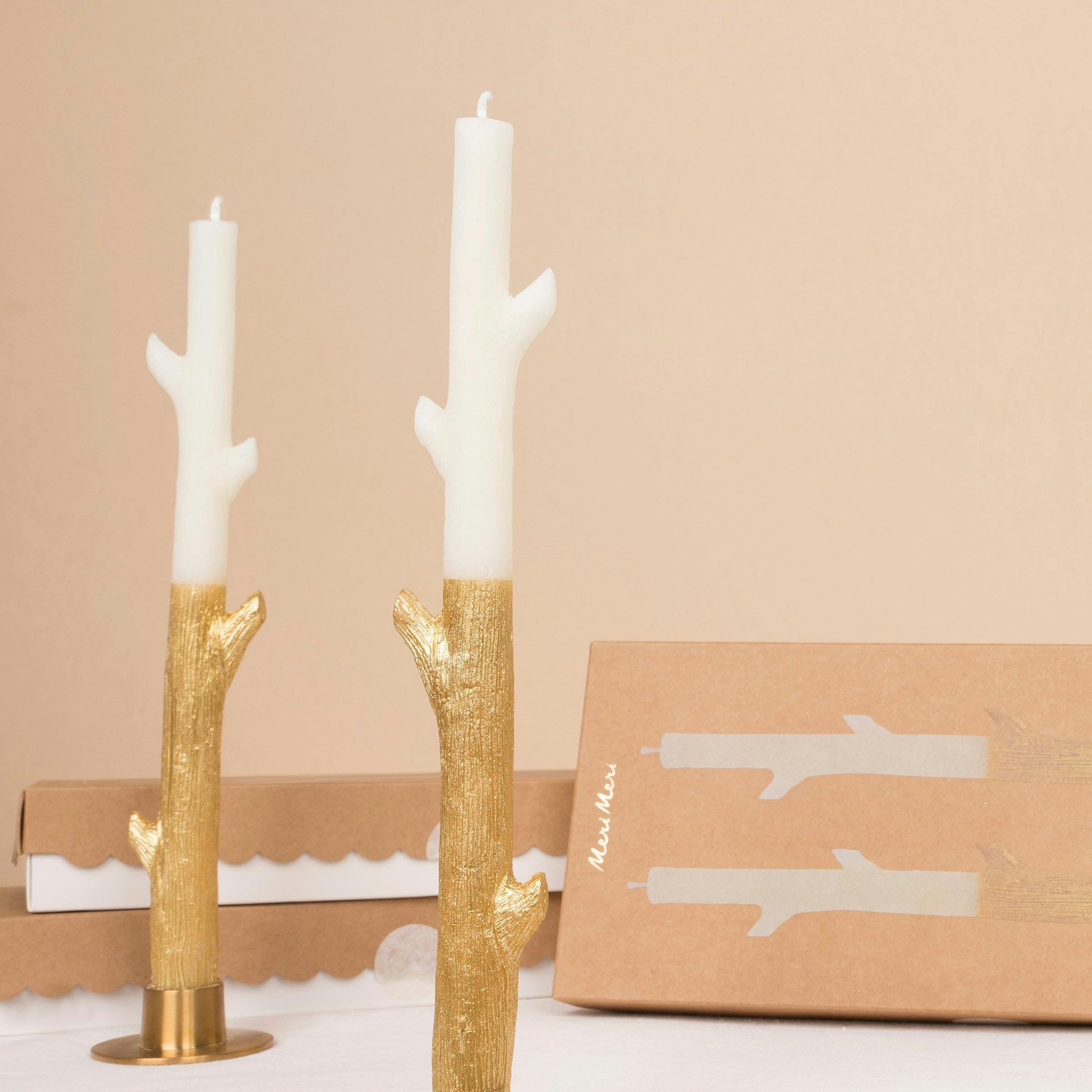 Gold Dipped Stick Candles