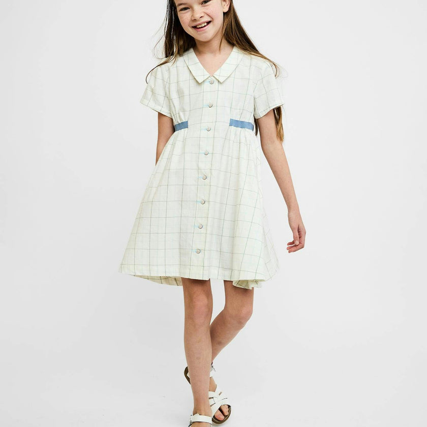 Shirt Dress, Seafoam Plaid