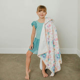 Premium Big Kid Hooded Towel - Bloom
