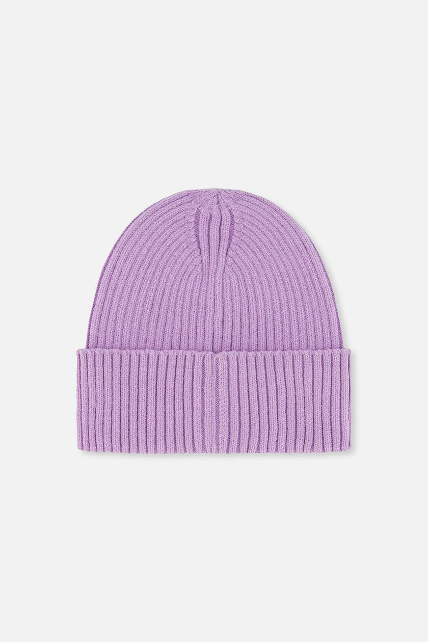 Ribbed Knit Hat Lavender