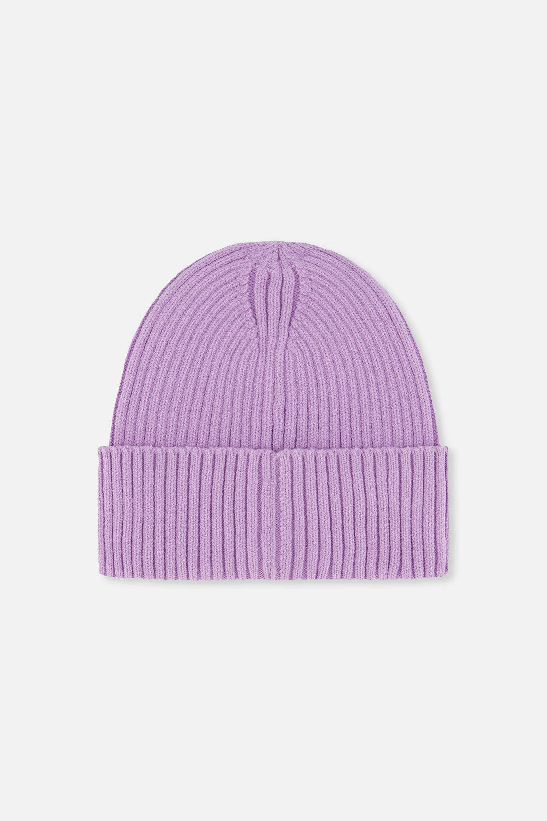 Ribbed Knit Hat Lavender