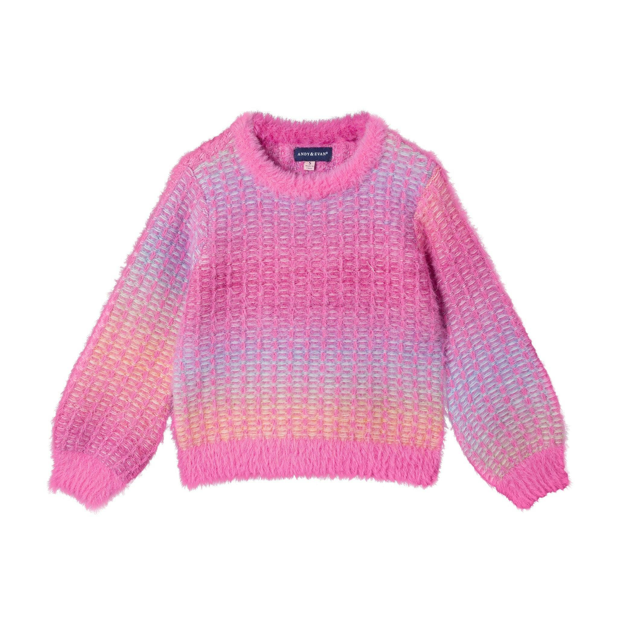Girls Two-Piece Sweater Set | Purple Ombre