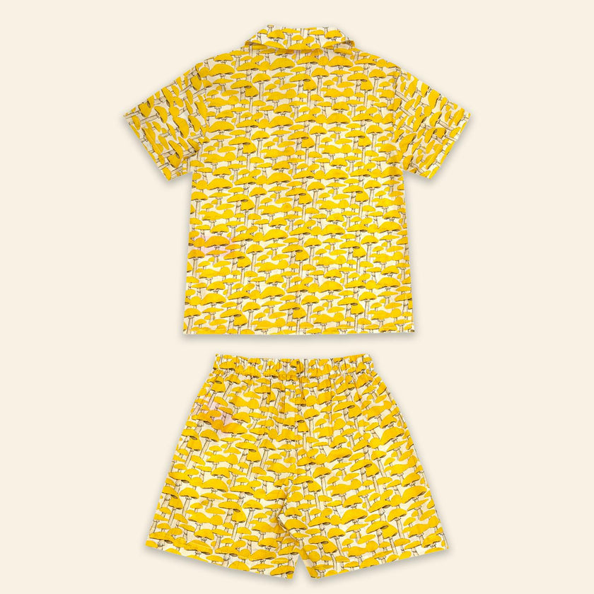 Kids Aryo Shirt and Otto Shorts Yellow Mushroom