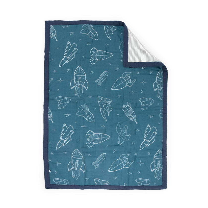 Cotton Muslin Toddler Comforter - Blast Off
