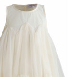 Cream Rosabella Ruffle Tulle Dress