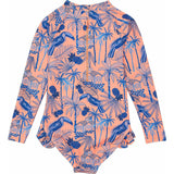 UPF50+ Sustainable High Neck Long Sleeve Leg Frill Surf Suit