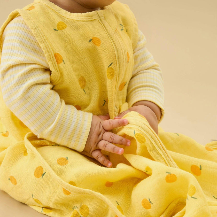 Citrus Muslin Front Opening Sleep Sack