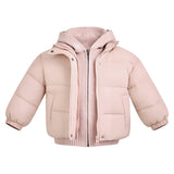 Pink Hooded Puffer Jacket