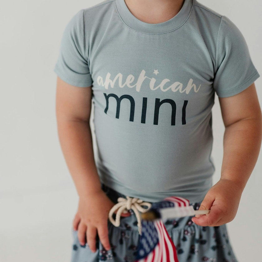 Girl's Short Sleeve Tee American Mini
