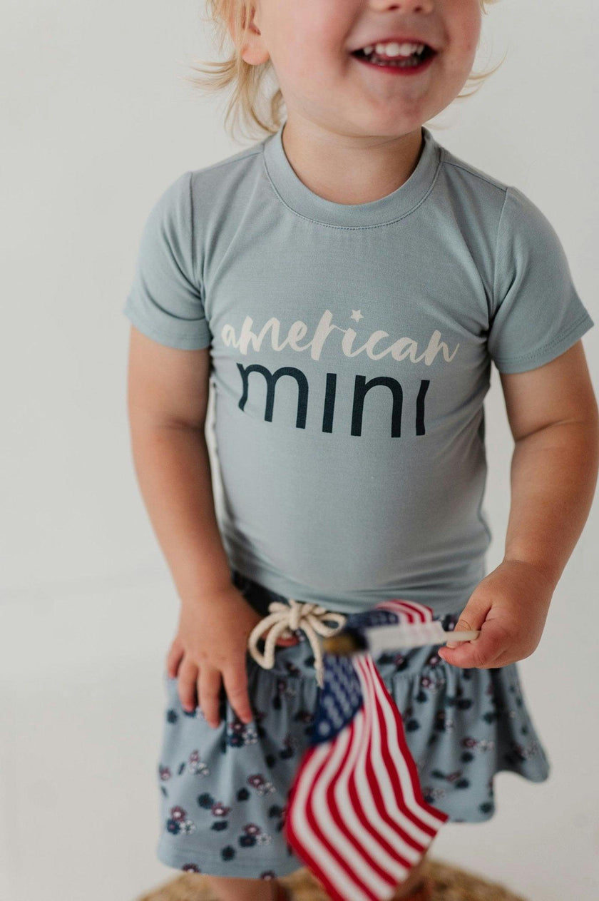 Girl's Short Sleeve Tee American Mini