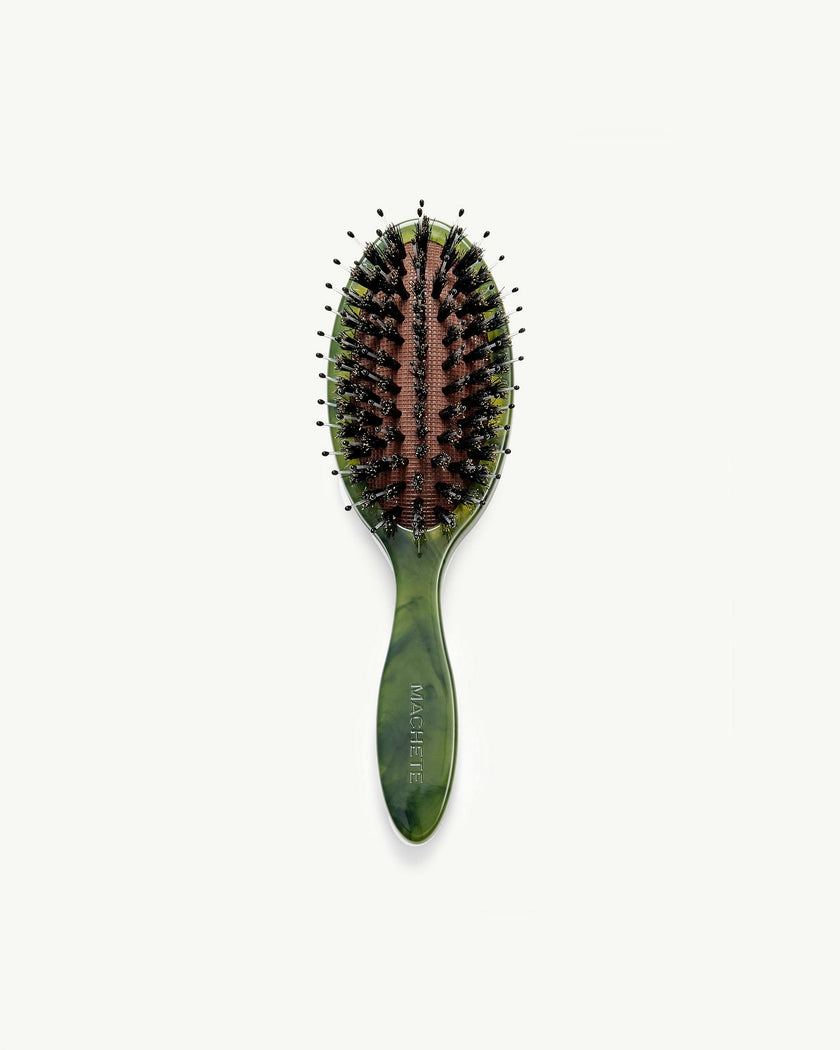 Travel Hair Brush in Algae