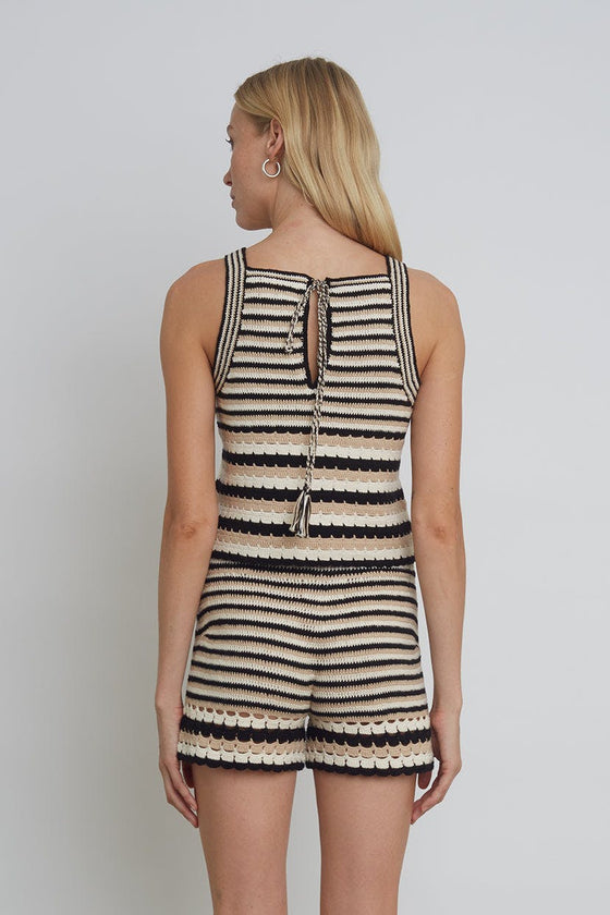 LARA MULTI STRIPE CROCHET SHORT