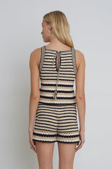 LARA MULTI STRIPE CROCHET SHORT