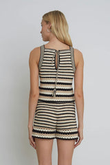 LARA STRIPE CROCHET SHORT | Two Left!