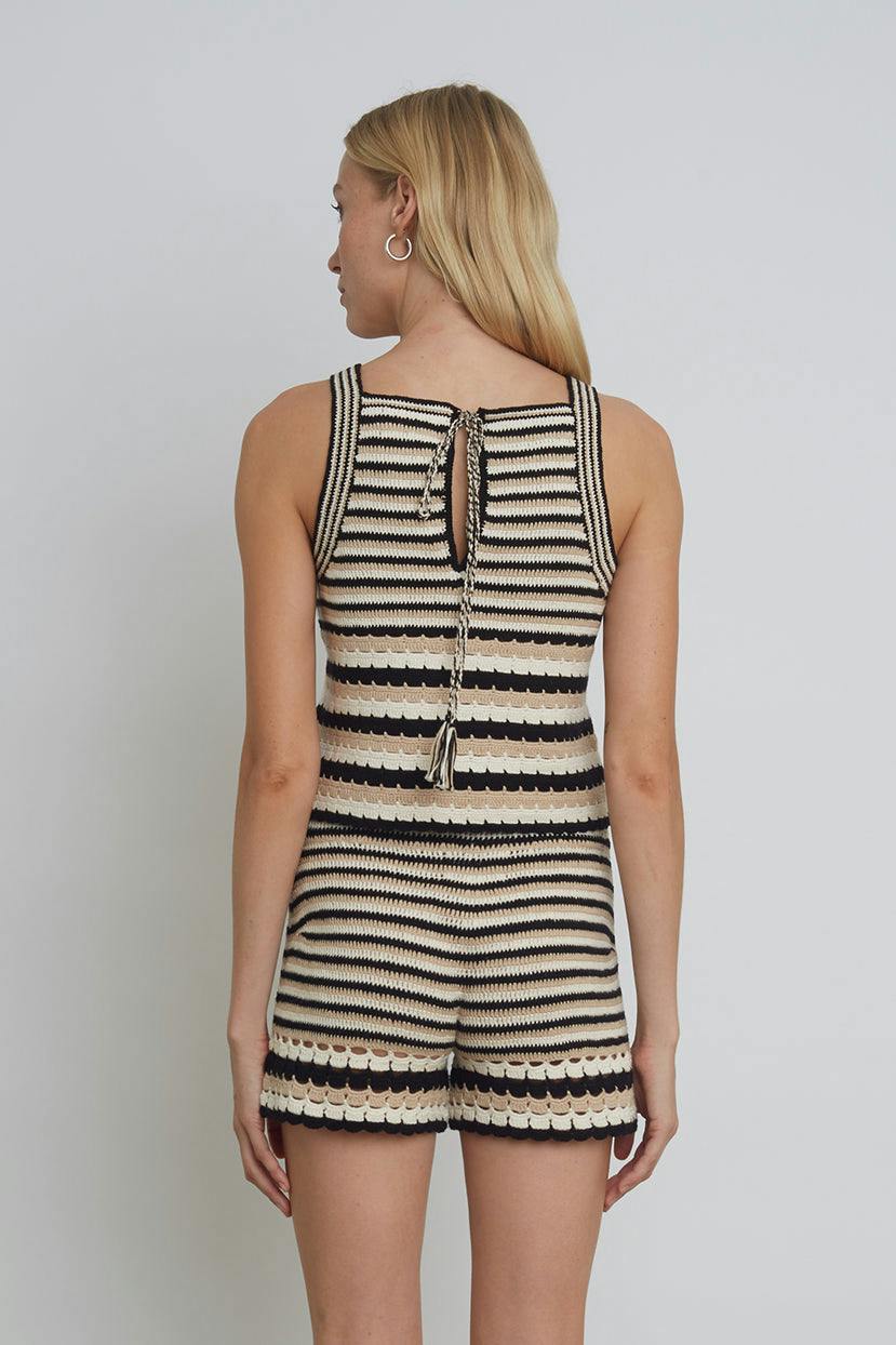 LARA STRIPE CROCHET SHORT | Two Left!