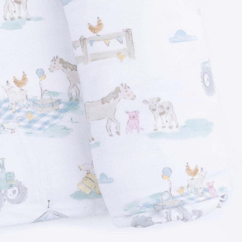 Farm Animal Party - Swaddle Blanket