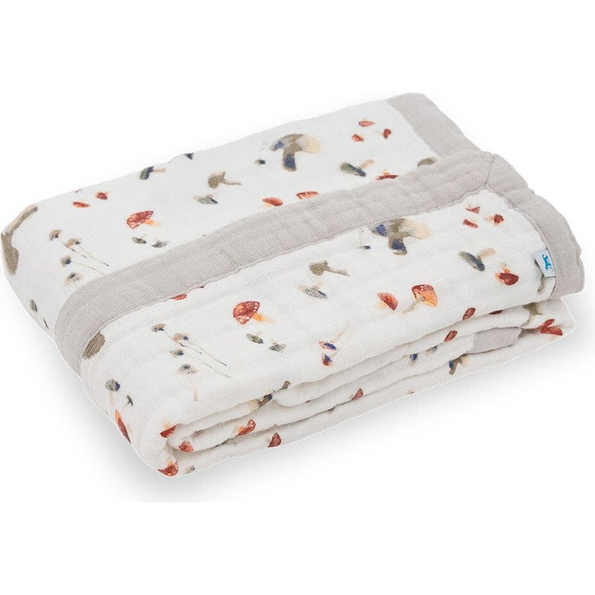 Cotton Muslin Baby Quilt - Peacock
