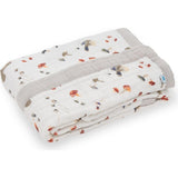 Cotton Muslin Baby Quilt - Peacock