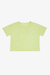 Cotton Jersey Raw Edge Pocket Tee