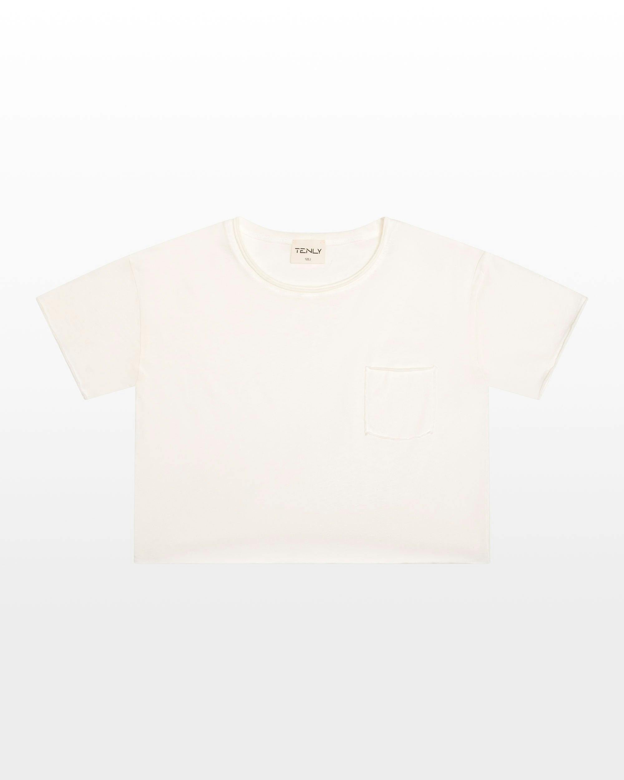 Cotton Jersey Raw Edge Pocket Tee