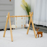 Lilac Wooden Baby Gym | Montessori Infant Play Gym with Hanging Toys