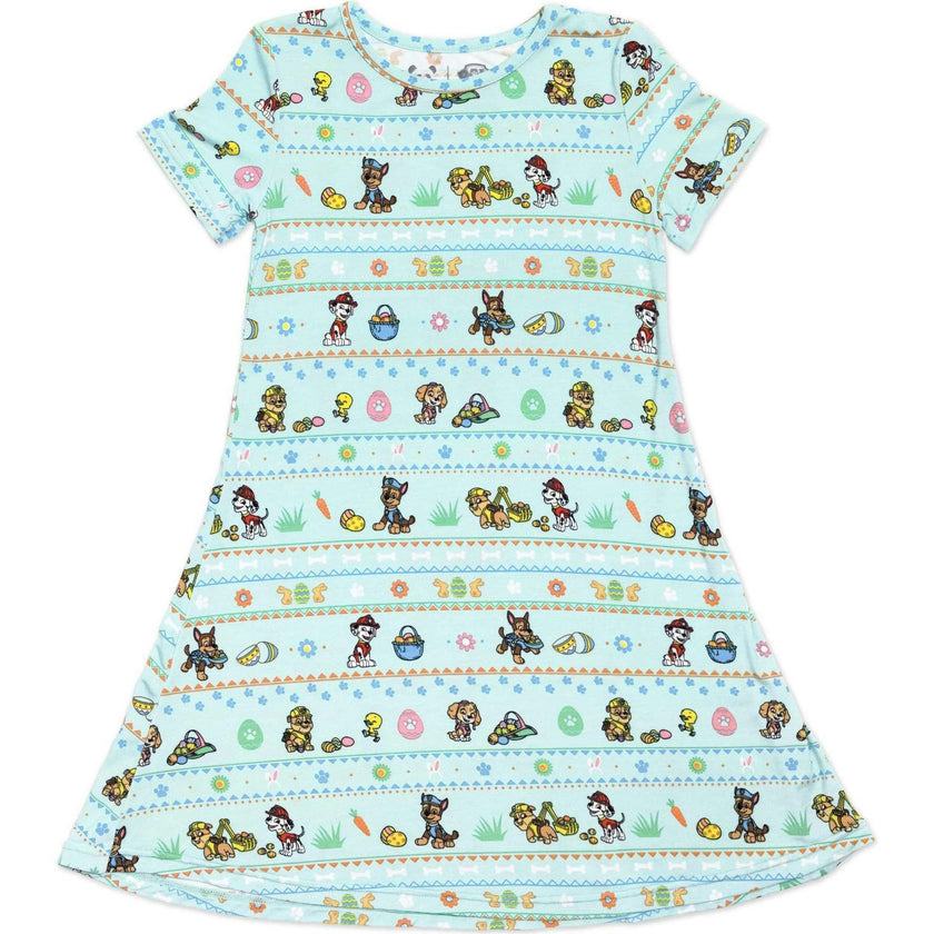 PAW Patrol: Easter Bamboo Girls' Short Sleeve Dress