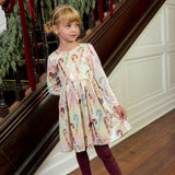Girls Lame Steph Dress - Antique Candy Canes
