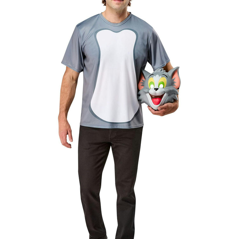 Men's Tom and Jerry Ben Cooper Tom T-Shirt and Half Mask
