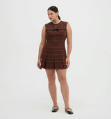 The Michelle Dress - Chestnut Plaid