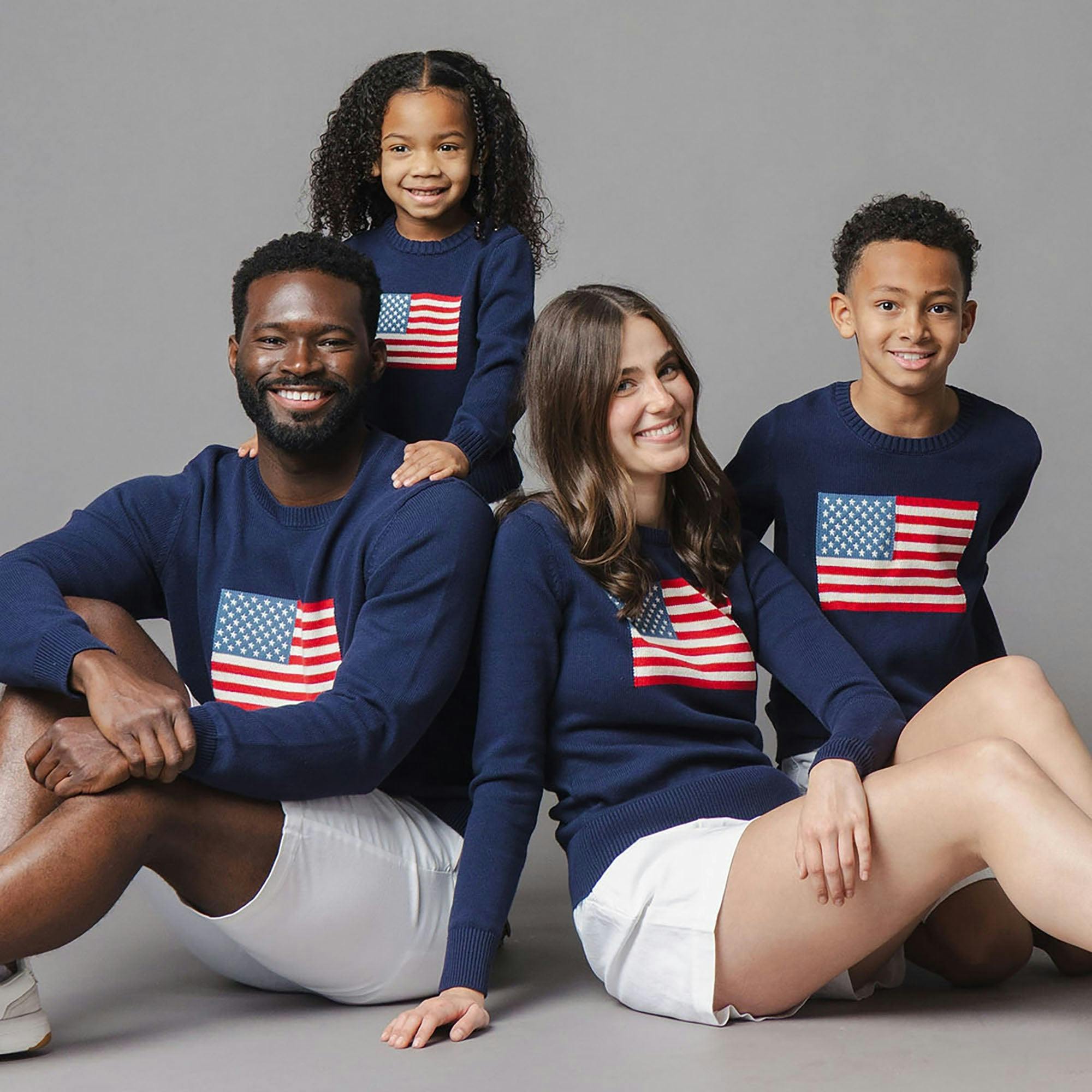 Organic Crew Neck Flag Sweater