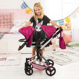 Bayer Design Dolls: Neo Twin Doll Pram - Hot Pink