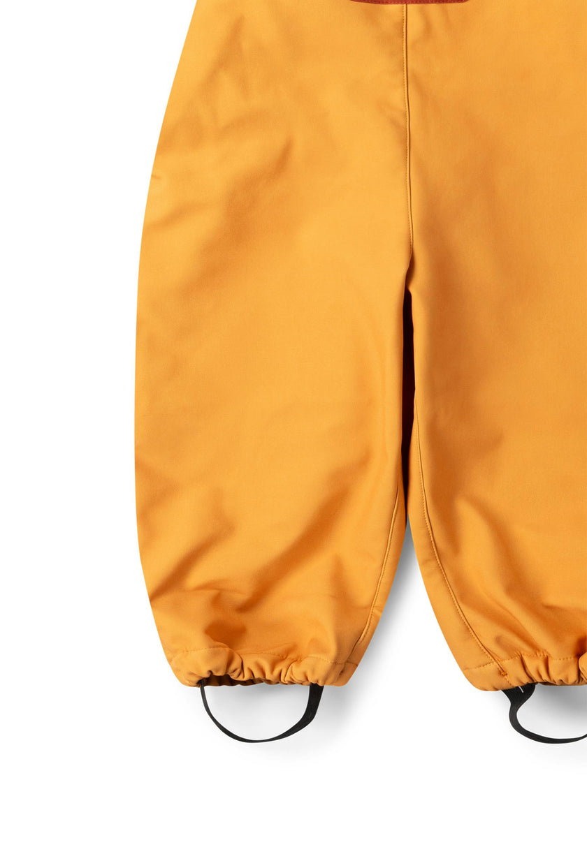 Gold Recycled Lined Waterproof Dungarees, Gold