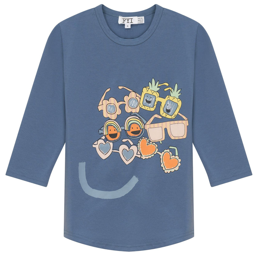 Smiley Sunglasses Print Tshirt