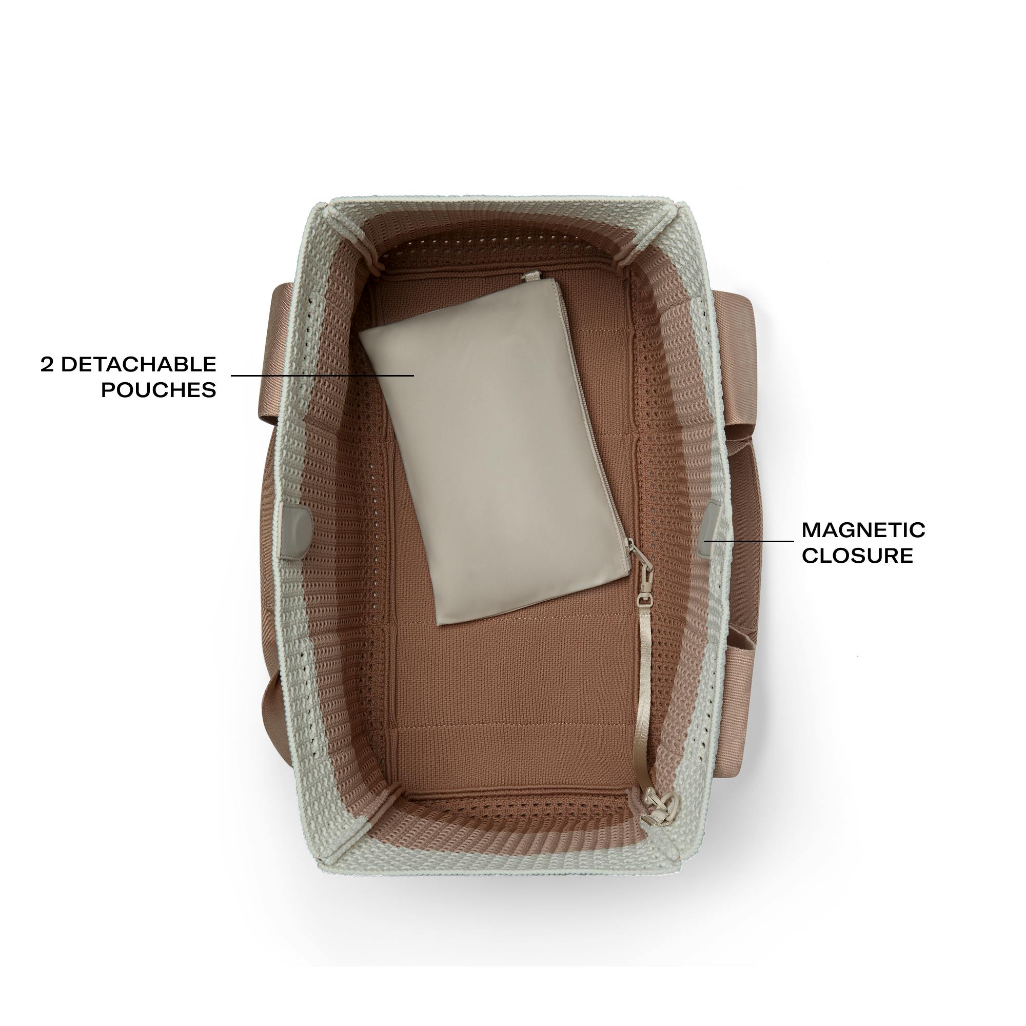 Wellington Cabana Tote, Knit Neutral Stripe