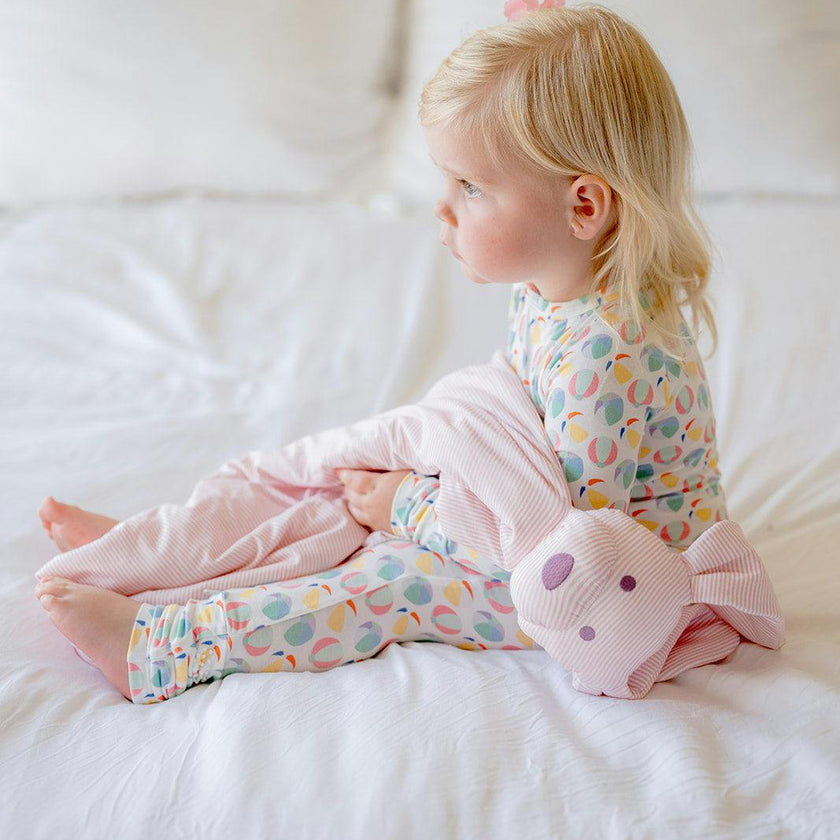 Pink Mini-Stripe Dog Lovey Blanket