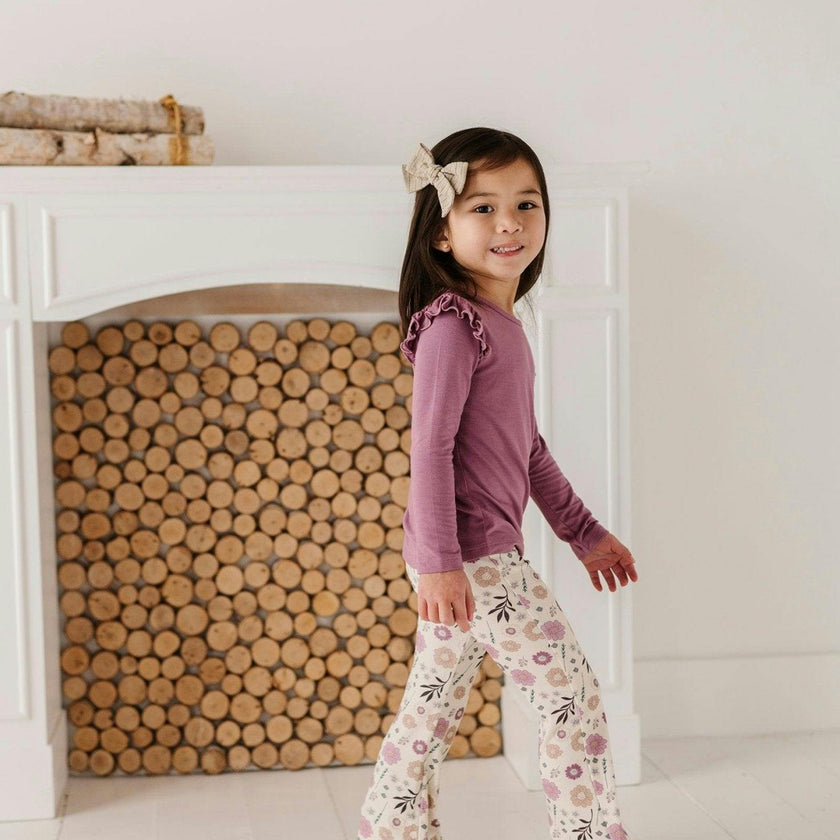 Girl's Long Sleeve Ruffle Top