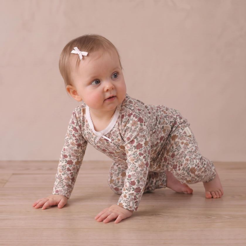 Organic Bodysuit & Foldover Pants Set - Woodland Sprig