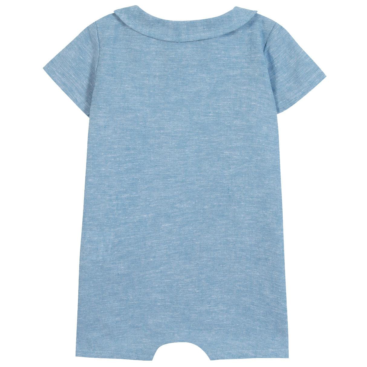 TARTINE ET CHOCOLAT Brushed Linen Romper - Nuage