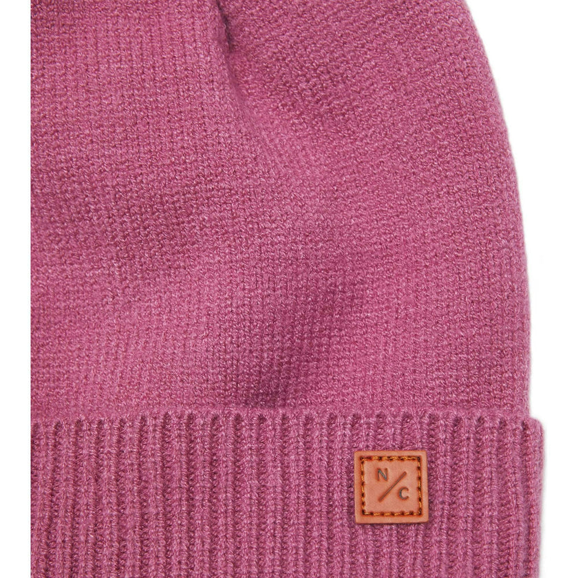 Kids Knit Winter Hat with Faux Fur Pom