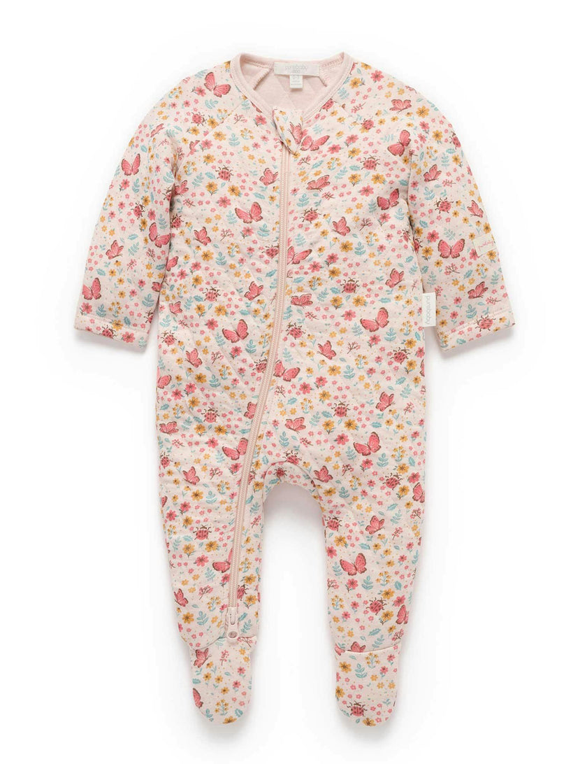 Quilted Growsuit Butterfly Print
