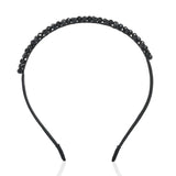 Black Beaded Edge Headband